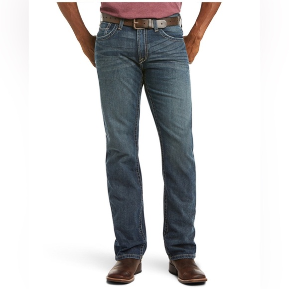 Ariat slim Straight,stackable M5 Arrowhead Dead-run 100% cotton SZ 34 X 34 DRK - Picture 2 of 9